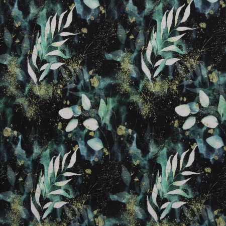 Alpenfleece - Eucalyptus - schwarz
