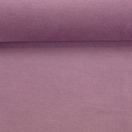 Baumwoll Fleece - uni - smaragd - 100 % Baumwolle - altrosa - Carlos - Swafing