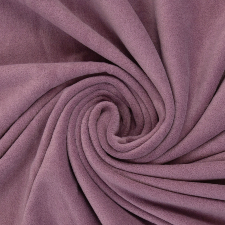 Baumwoll Fleece - uni - smaragd - 100 % Baumwolle - altrosa - Carlos - Swafing