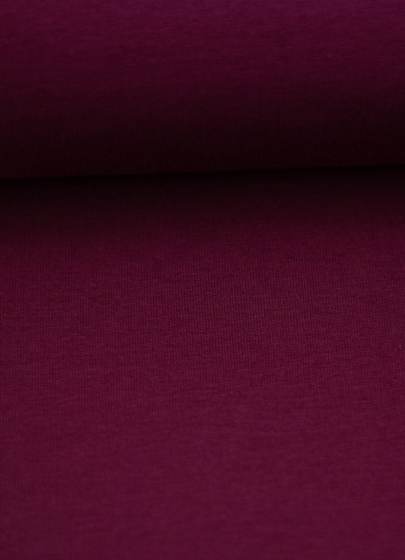 Sweat angerauht - Uni - Eike - dunkles fuchsia