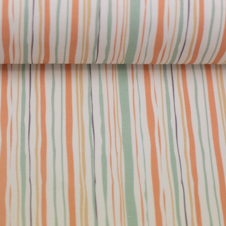 Baumwollstoff - Tumba - Steifen - orange