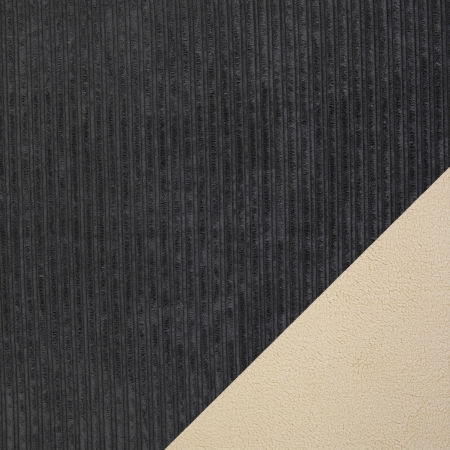 Cordula - Cord mit Plüsch Abseite - antrazit