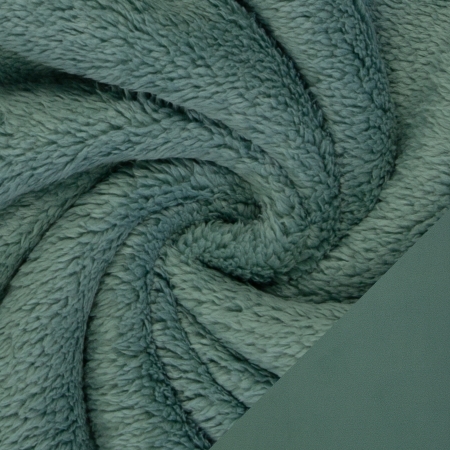 Doubleface Fleece - Plüsch - Uni - altmint - beidseitig