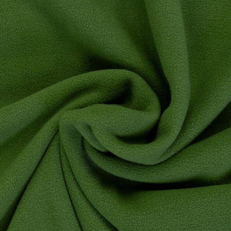 Doubleface Fleece - Plüsch - Uni - moosgrün- beidseitig