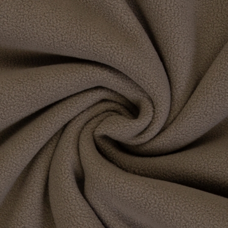Doubleface Fleece - Plüsch - Uni - schlamm - beidseitig - Tamme