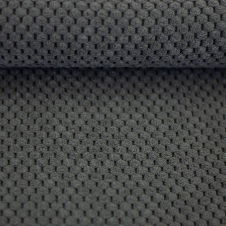 Struktur - Velour - Taschenstoff - Polster - Deko - grau