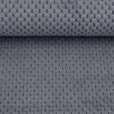 Struktur - Velour - Taschenstoff - Polster - Deko - rauchblau