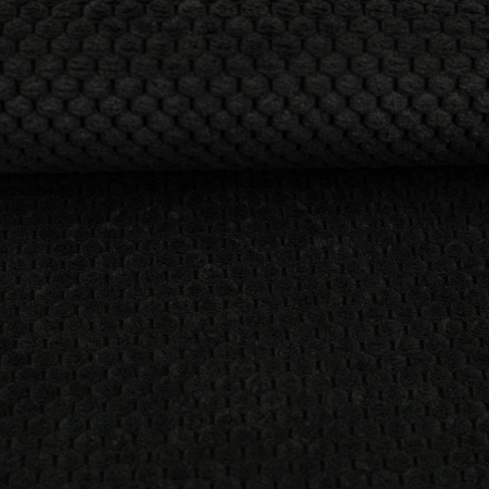 Struktur - Velour - Taschenstoff - Polster - Deko - schwarz