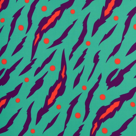 Viskose- Webware - Love Collection - Kibadoo - Tiger - aqua - orange - lila
