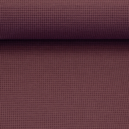 Waffeljersey - Clarissa - rosa-pflaume