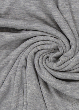 Merino Strick - 100 % Schurwolle - hellgrau melliert