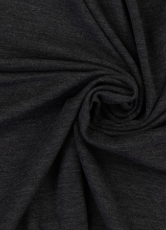 Merino Strick - 100 % Schurwolle - antrazit melliert