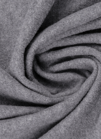 Merino Fleece - warm & weich - grau melliert
