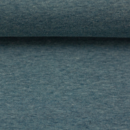 Alpenfleece - Uni - Mila - petrol melliert - hoher Baumwollanteil