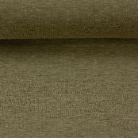 Alpenfleece - Uni - Mila - khaki melliert - hoher Baumwollanteil