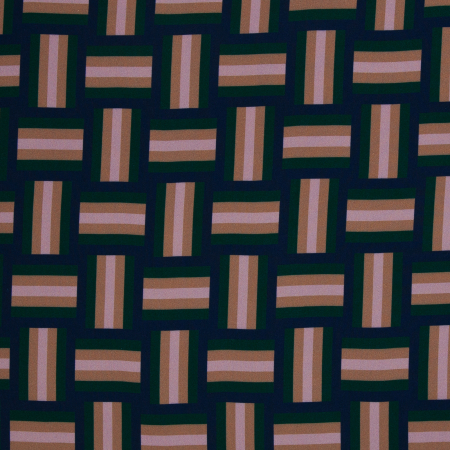 Viskose- Webware - @Kibadoo - Geoluxe Braid Stripe - blau