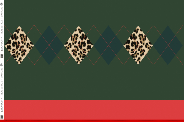 Panel - French Terry - Geoluxe Argyle @Kibadoo - grün