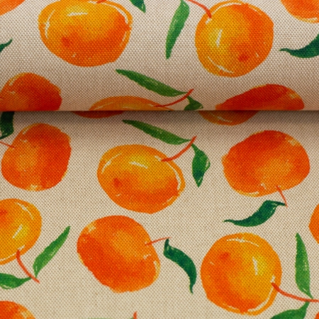 Canvas - Ulli - Orangen - Leinenoptik