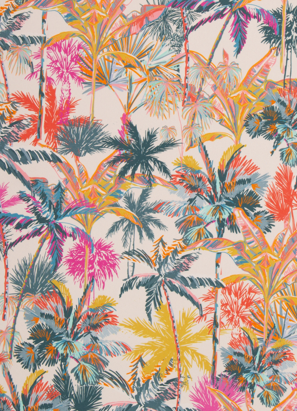 Baumwoll - Webware - Tropical Palm  - by Bienvenido Colorido - bunt