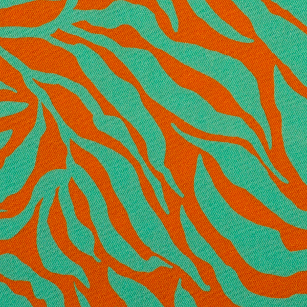 Viskose- Webware - Zebra Jungle  - by Bienvenido Colorido - mint - orange