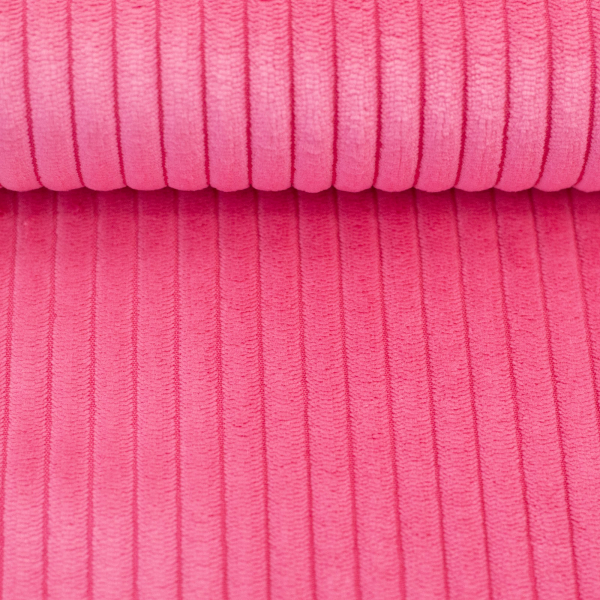 Cord - Samt - Breitcord - Wanja - grau - 935 - pink - 2026