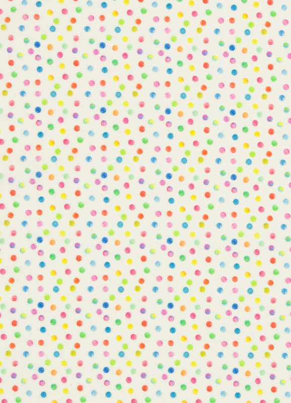 Baumwolle beschichtet - bunte Punkte - Taschenstoff, Deko