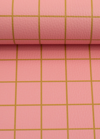 Kunstleder - Happy - Cherry Picking - rosa - ocker