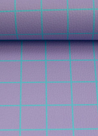 Kunstleder - Happy - Cherry Picking - karo - flieder - mint