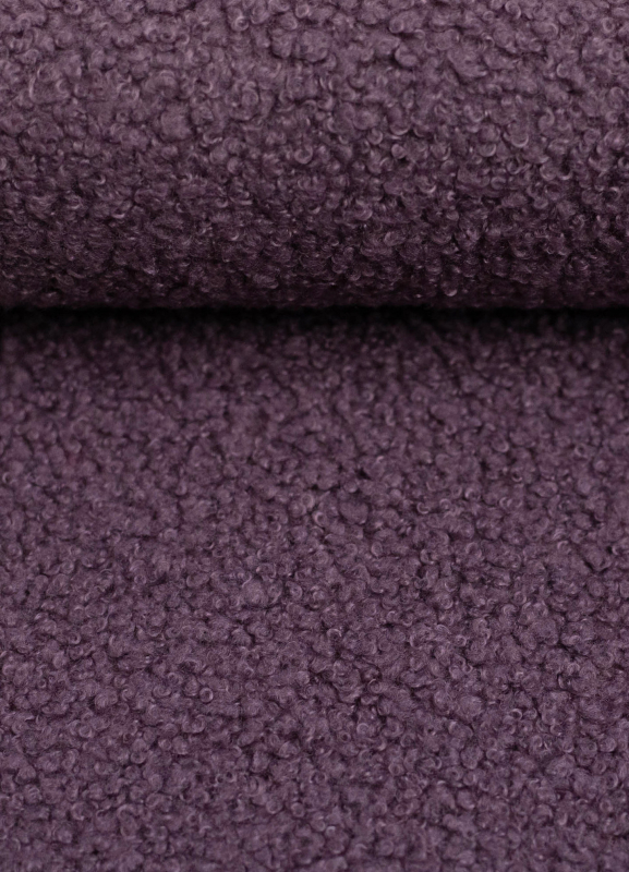 Teddy Bouclé Fleece – mit Fleece Rückseite – Swafing - aubergine