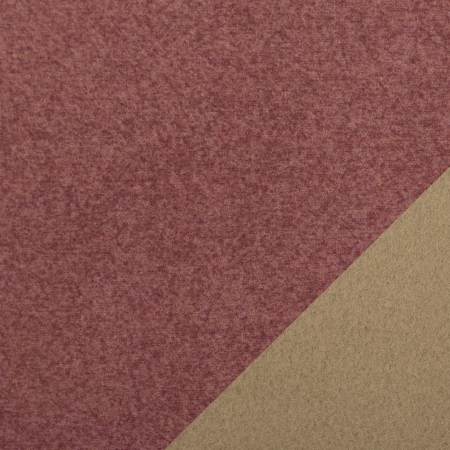 Taschenstoff - Wooly - Doubleface - rot - beige