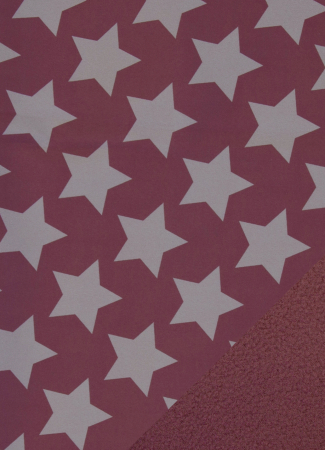 Softshell - Sterne - gefüttert - beere - altrosa