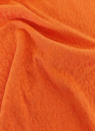 Jacquardjersey - Struktur - Leo - orange
