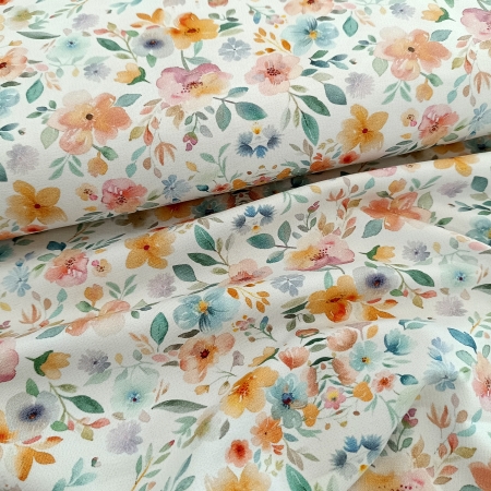 Jersey - bunte Blumen - aquarell