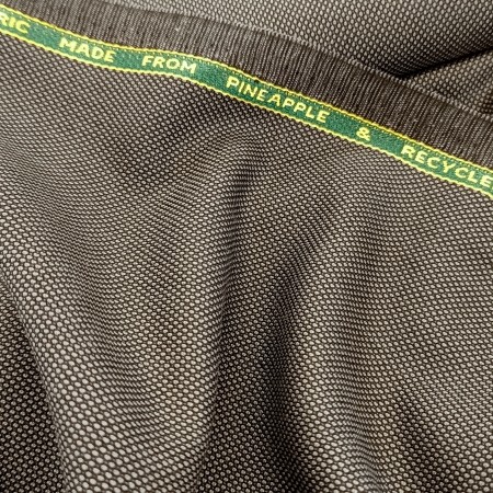 Webstoff - Leinenoptik - Viskose - Ananas - schwarz