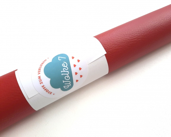 30 cm - Kunstleder - rot