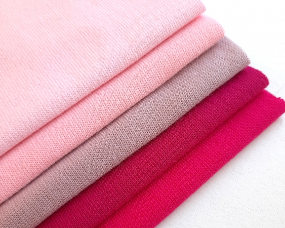 Bündchen - Paket - rosa / pink - 5x 20 cm