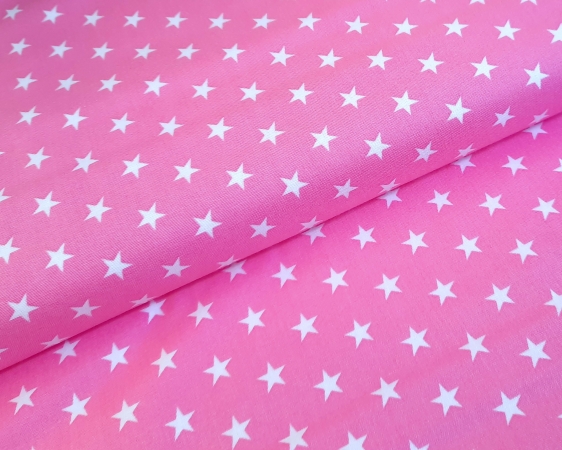 Baumwollstoff - Sterne - 10 mm - rosa