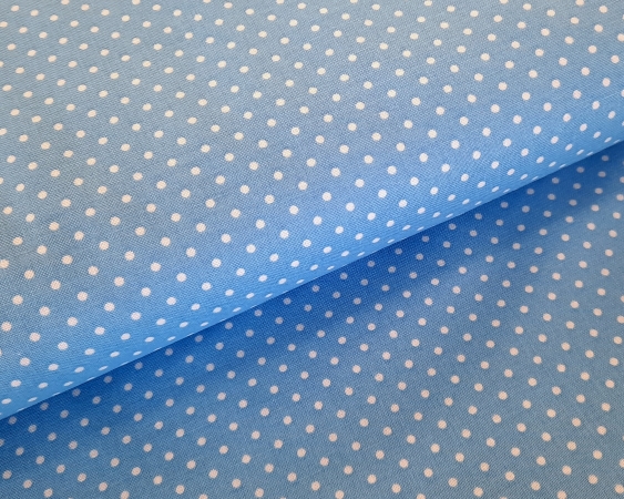 Baumwollstoff - Minipunkte - hellblau