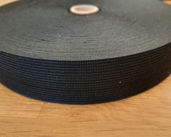 Gummiband schwarz in 30 mm Breite