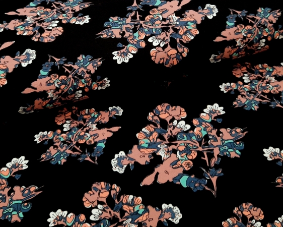 Lillestoff - Bio Summersweat - Fiori Dark