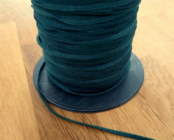 Gummikordel - 2 mm - Elastic - soft cord - dunkelgrün