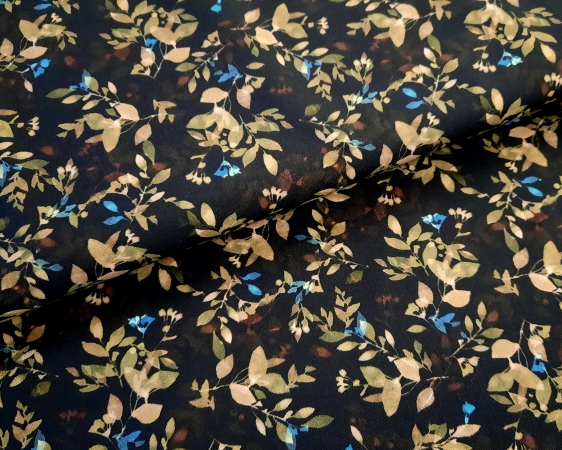 Jersey - Blätter - braun - grün