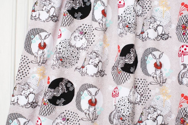 Bio Jersey Lillestoff - Karneval der Tiere - Tante Gisi