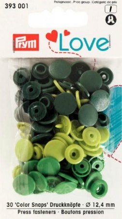Prym Love - Druckknopf - Color Snaps - 12,4 mm - grün - grün