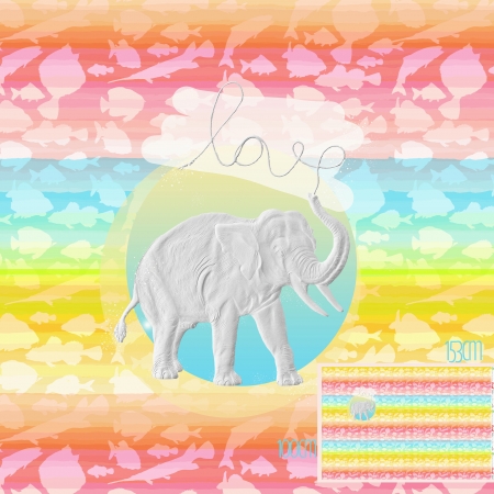 Bio Jersey Lillestoff - der bunte Elefant