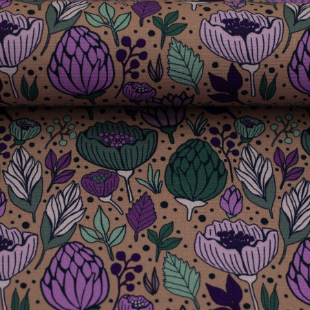 Canvas - Garden Stories - by Emjo Design - Flowers - apricot
