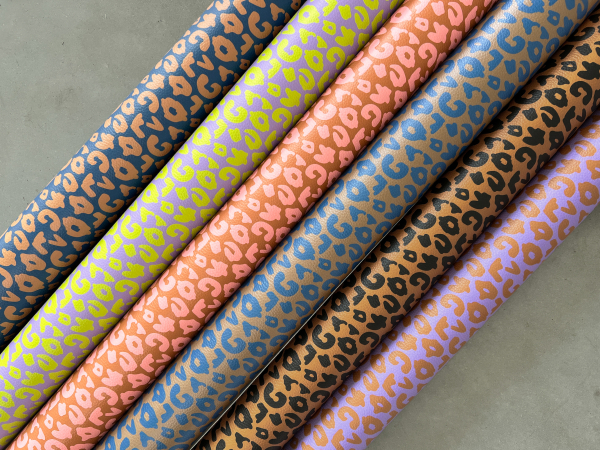 Kunstleder - Happy Leo - Cherry Picking - ocker - schwarz