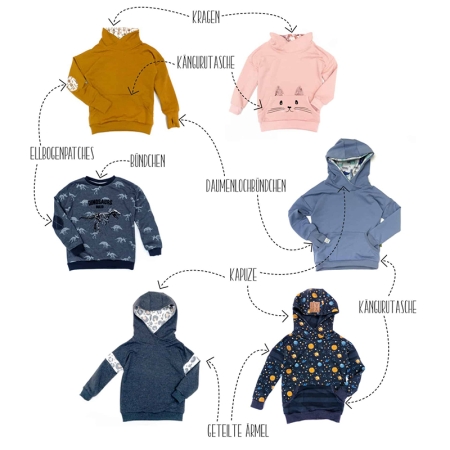 Schleiferlwerk - Papierschnittmuster Daily Hoodie
