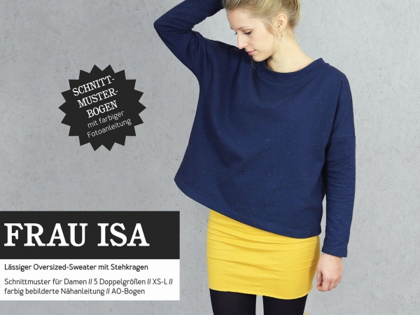 Studio Schnittreif - Frau Isa - Oversized Sweater - Schnittmuster - Papierschnitt