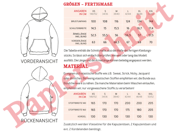 Studio Schnittreif - Frau Jona - Hoodie -  PAPIERSCHNITT